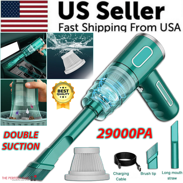 Cordless Mini Handheld Vacuum — USB-C Rechargeable, Washable HEPA Filter