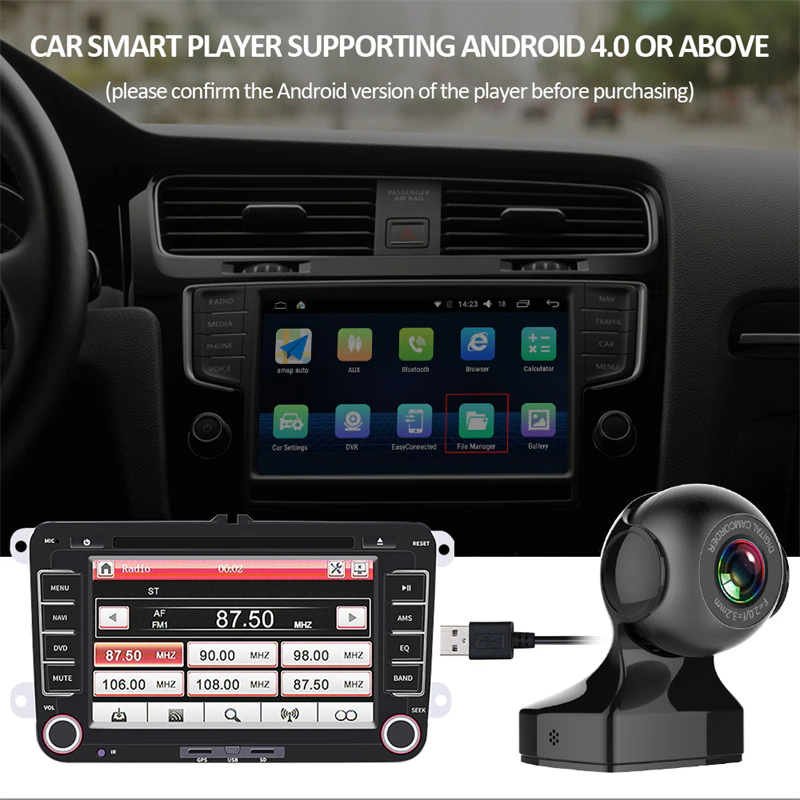 170° HD WiFi Dashcam with G-Sensor