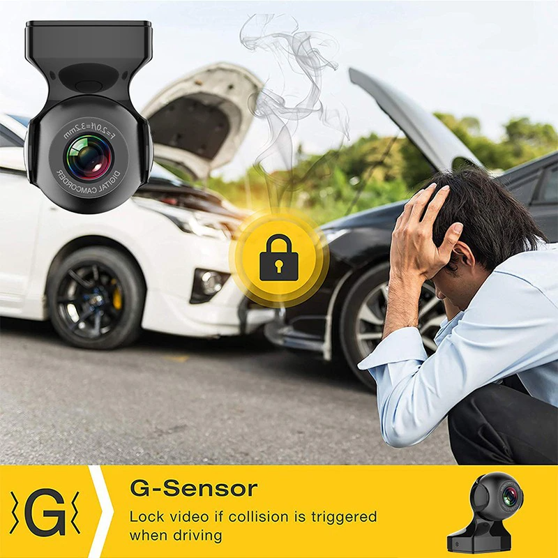 170° HD WiFi Dashcam with G-Sensor