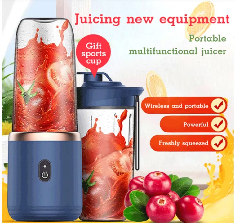 Krimostore 6-blade portable blender, USB rechargeable smoothie maker — view 1