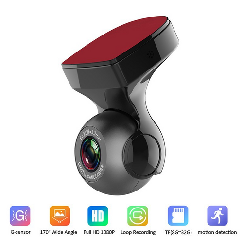 170° HD WiFi Dashcam with G-Sensor